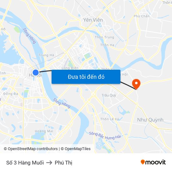 Số 3 Hàng Muối to Phú Thị map