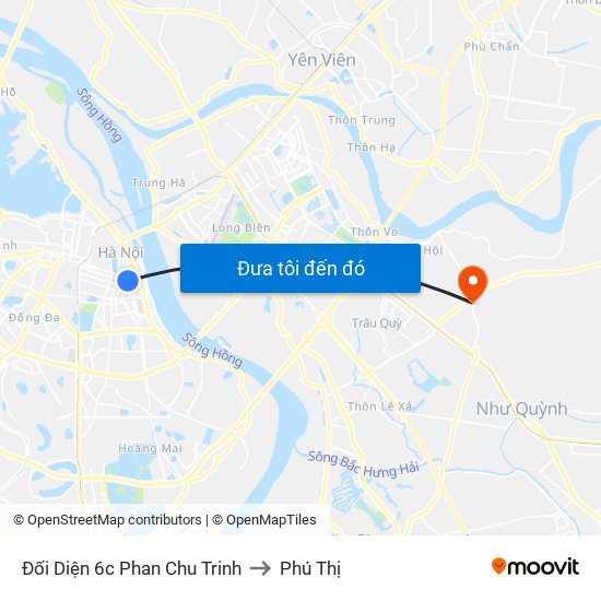Đối Diện 6c Phan Chu Trinh to Phú Thị map