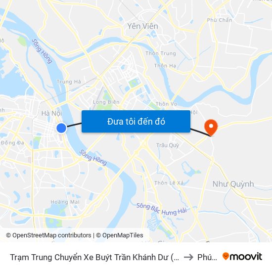 Trạm Trung Chuyển Xe Buýt Trần Khánh Dư (Khu Đón Khách) to Phú Thị map