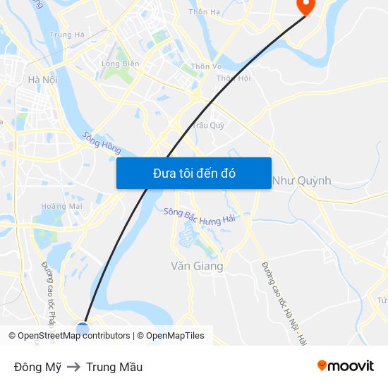 Đông Mỹ to Trung Mầu map