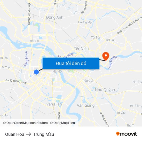 Quan Hoa to Trung Mầu map