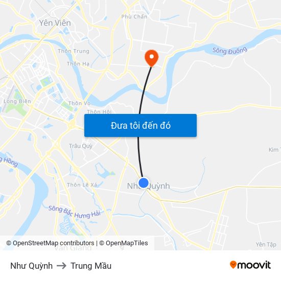 Như Quỳnh to Trung Mầu map