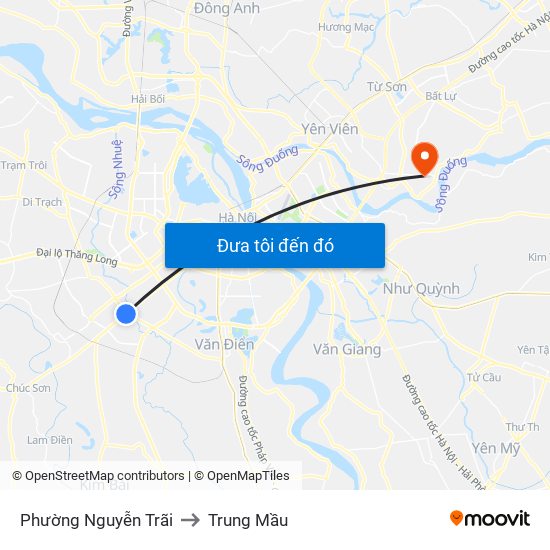 Phường Nguyễn Trãi to Trung Mầu map