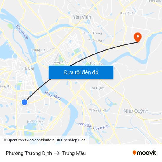 Phường Trương Định to Trung Mầu map