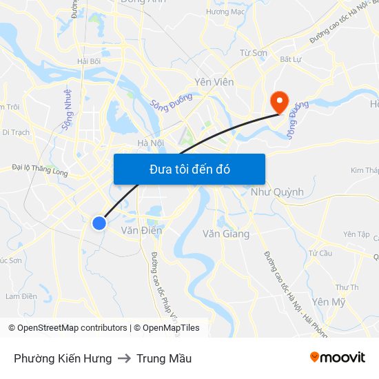 Phường Kiến Hưng to Trung Mầu map