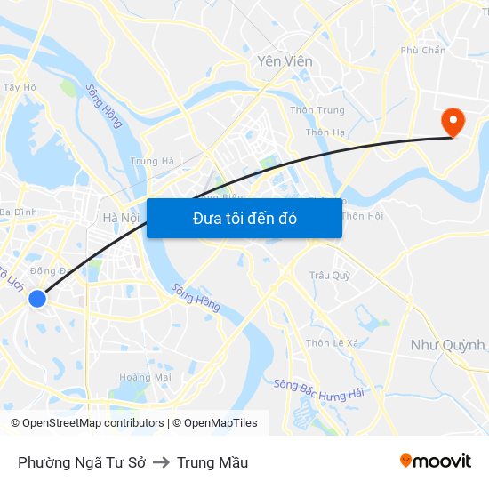Phường Ngã Tư Sở to Trung Mầu map