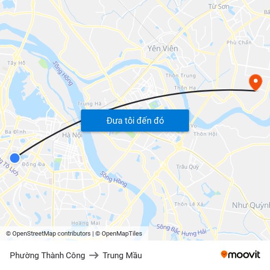 Phường Thành Công to Trung Mầu map