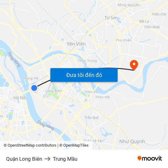 Quận Long Biên to Trung Mầu map
