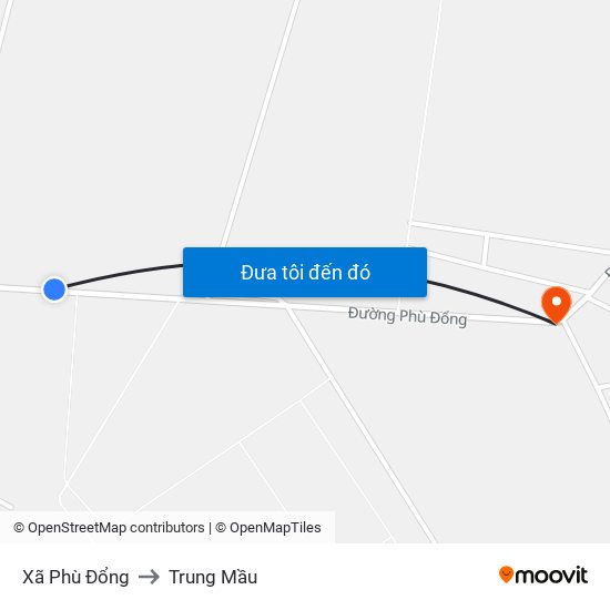 Xã Phù Đổng to Trung Mầu map