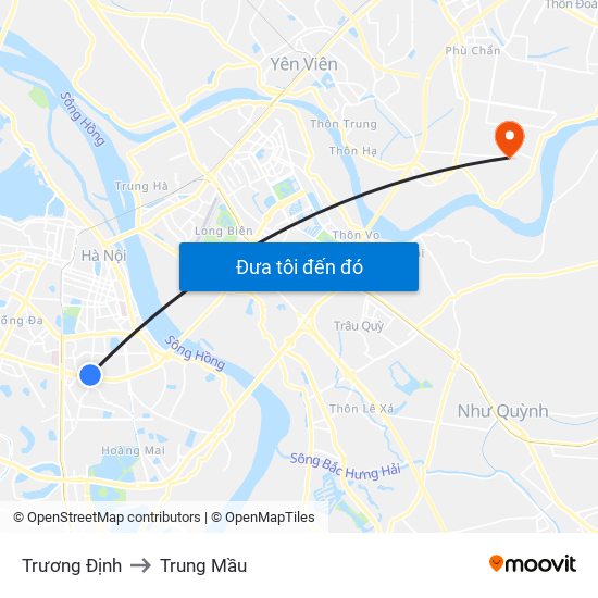 Trương Định to Trung Mầu map