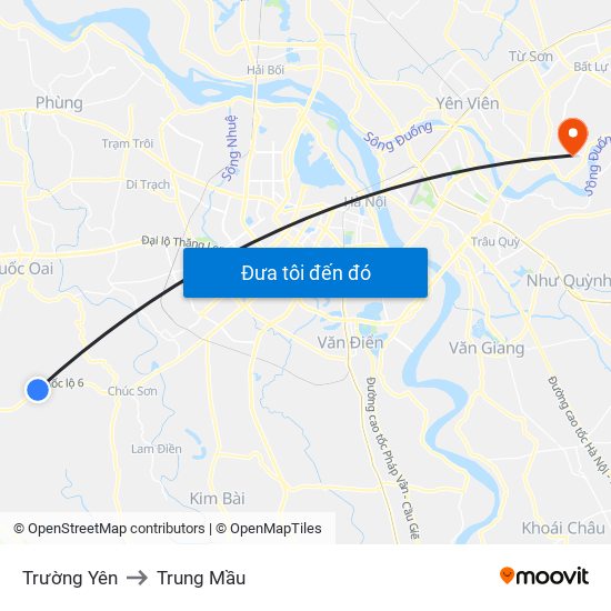 Trường Yên to Trung Mầu map