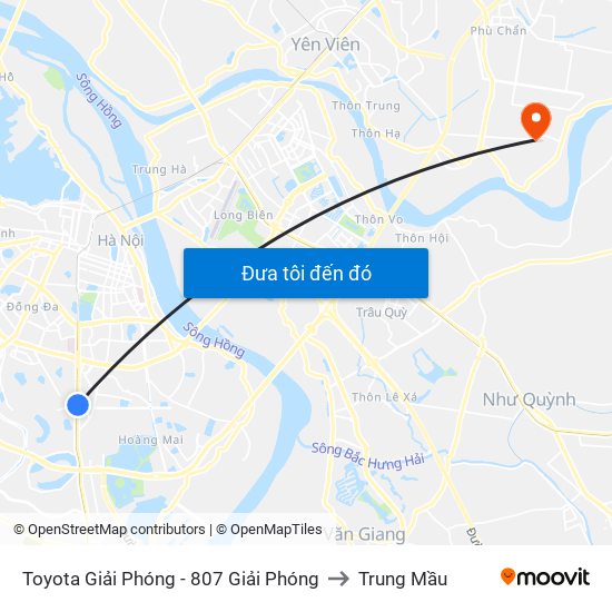 Toyota Giải Phóng - 807 Giải Phóng to Trung Mầu map