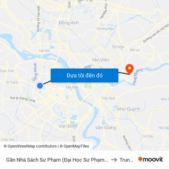 Gần Nhà Sách Sư Phạm (Đại Học Sư Phạm Hà Nội) - 136 Xuân Thủy to Trung Mầu map
