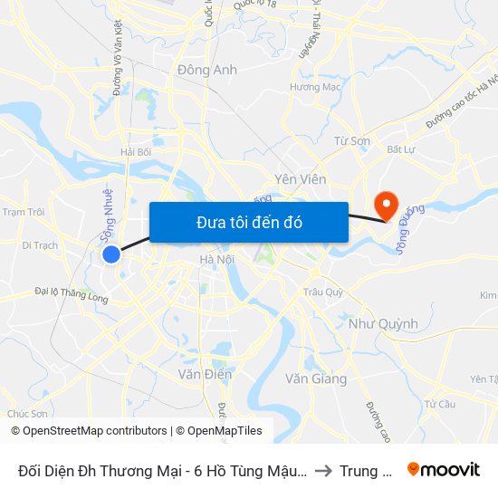 Đối Diện Đh Thương Mại - 6 Hồ Tùng Mậu (Cột Sau) to Trung Mầu map
