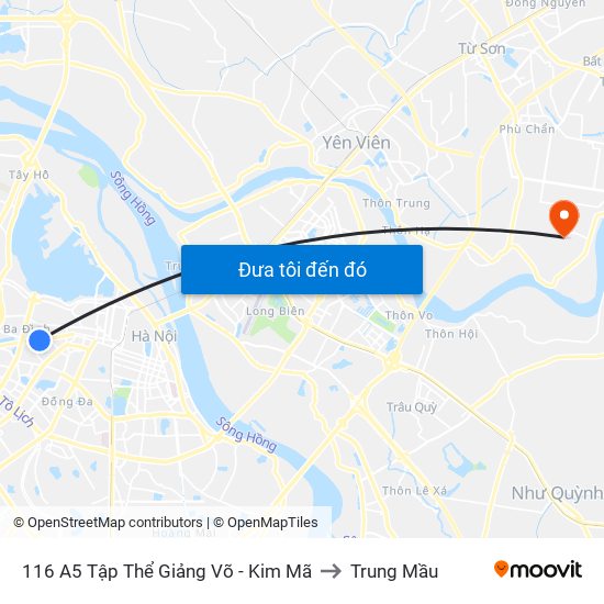 116 A5 Tập Thể Giảng Võ - Kim Mã to Trung Mầu map