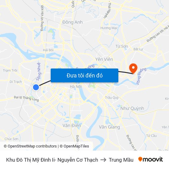 Khu Đô Thị Mỹ Đình Ii- Nguyễn Cơ Thạch to Trung Mầu map