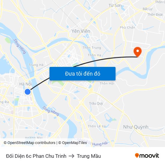 Đối Diện 6c Phan Chu Trinh to Trung Mầu map