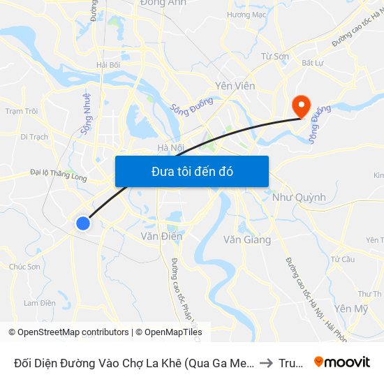 Đối Diện Đường Vào Chợ La Khê (Qua Ga Metro La Khê) - 405 Quang Trung (Hà Đông) to Trung Mầu map