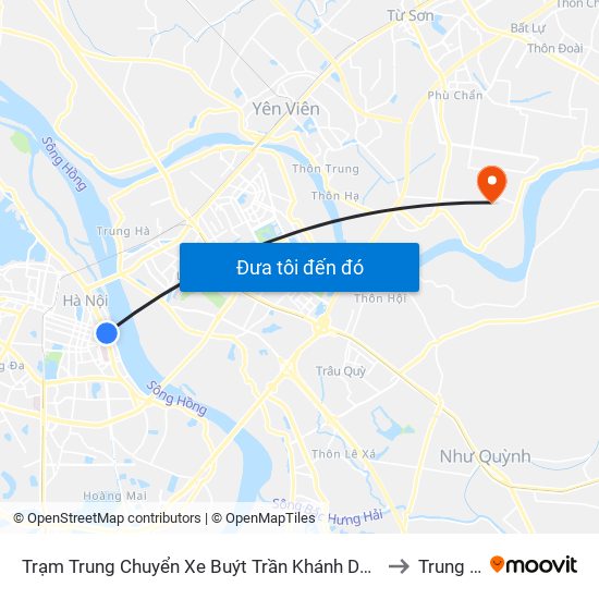 Trạm Trung Chuyển Xe Buýt Trần Khánh Dư (Khu Đón Khách) to Trung Mầu map
