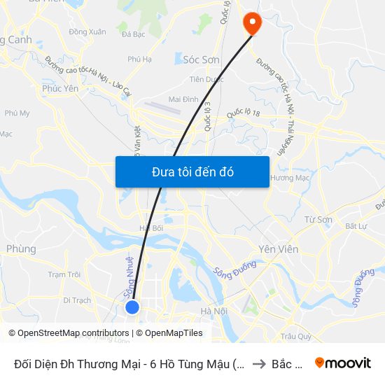 Đối Diện Đh Thương Mại - 6 Hồ Tùng Mậu (Cột Sau) to Bắc Phú map