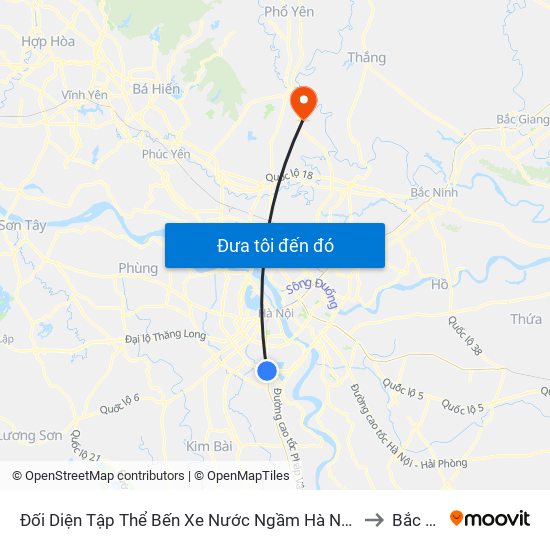 Đối Diện Tập Thể Bến Xe Nước Ngầm Hà Nội - Ngọc Hồi to Bắc Phú map
