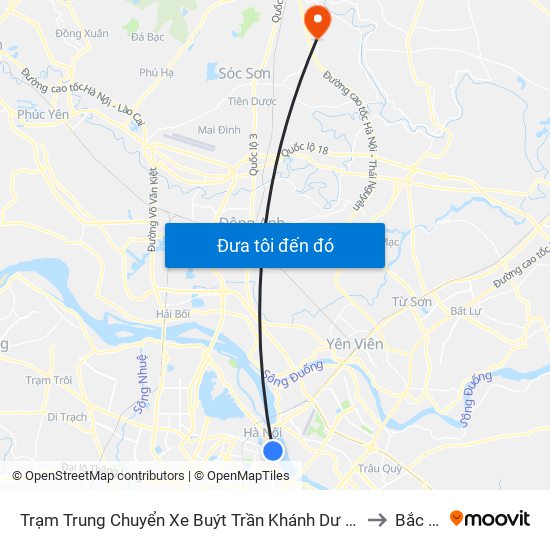 Trạm Trung Chuyển Xe Buýt Trần Khánh Dư (Khu Đón Khách) to Bắc Phú map