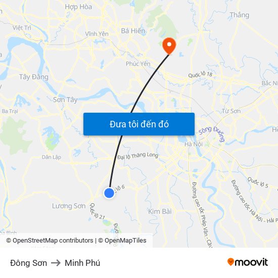 Đông Sơn to Minh Phú map