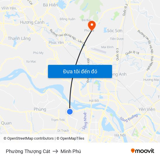Phường Thượng Cát to Minh Phú map
