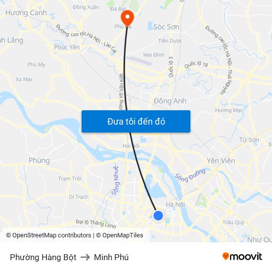 Phường Hàng Bột to Minh Phú map