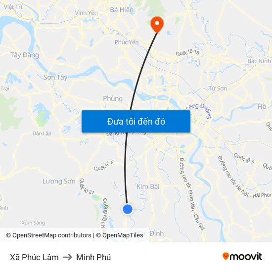 Xã Phúc Lâm to Minh Phú map