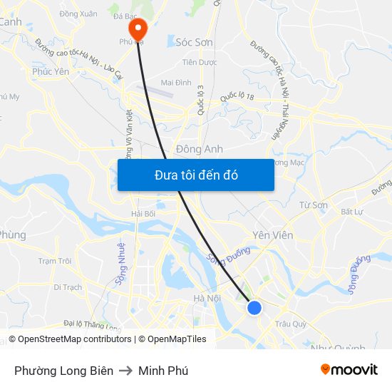 Phường Long Biên to Minh Phú map