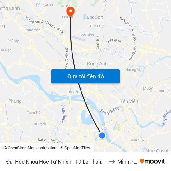 Đại Học Khoa Học Tự Nhiên - 19 Lê Thánh Tông to Minh Phú map