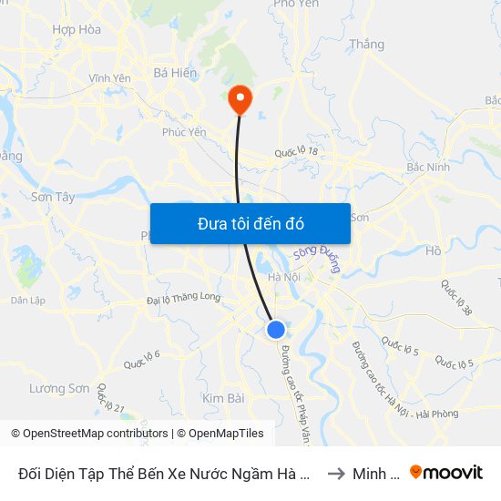 Đối Diện Tập Thể Bến Xe Nước Ngầm Hà Nội - Ngọc Hồi to Minh Phú map