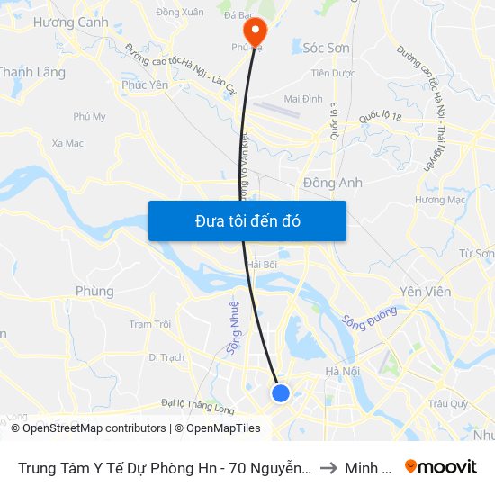 Trung Tâm Y Tế Dự Phòng Hn - 70 Nguyễn Chí Thanh to Minh Phú map