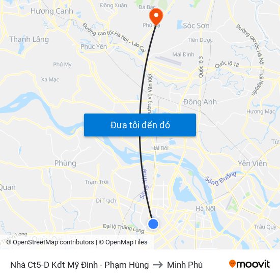 Nhà Ct5-D Kđt Mỹ Đình - Phạm Hùng to Minh Phú map