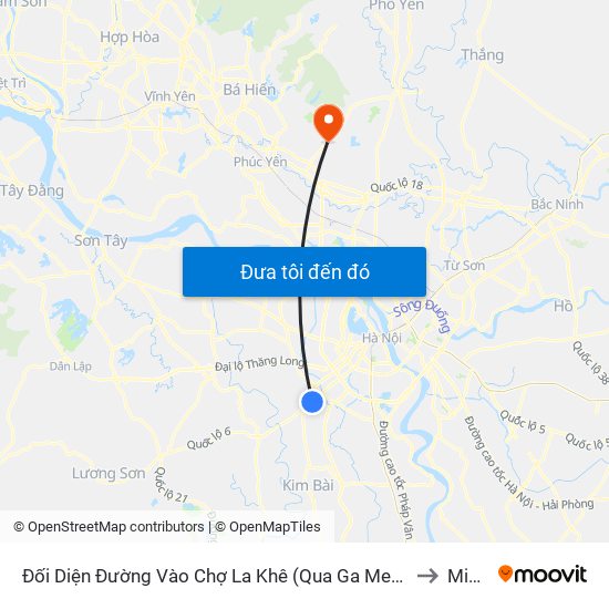 Đối Diện Đường Vào Chợ La Khê (Qua Ga Metro La Khê) - 405 Quang Trung (Hà Đông) to Minh Phú map