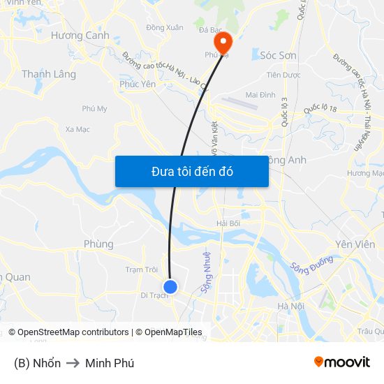 (B) Nhổn to Minh Phú map