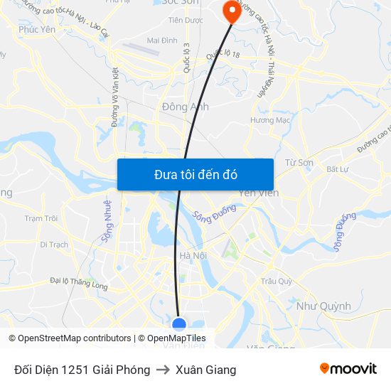 Đối Diện 1251 Giải Phóng to Xuân Giang map