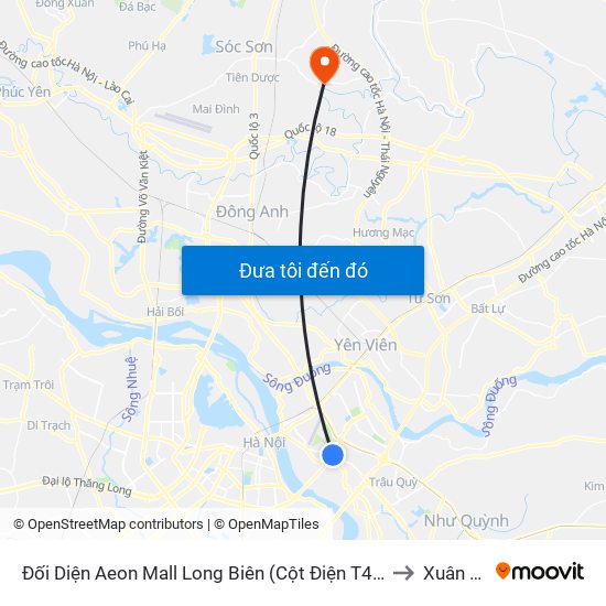 Đối Diện Aeon Mall Long Biên (Cột Điện T4a/2a-B Đường Cổ Linh) to Xuân Giang map