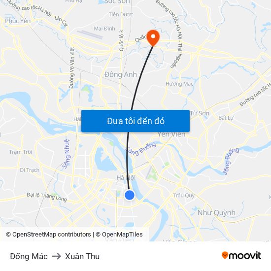 Đống Mác to Xuân Thu map