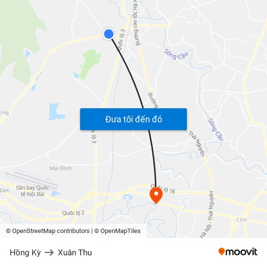 Hồng Kỳ to Xuân Thu map