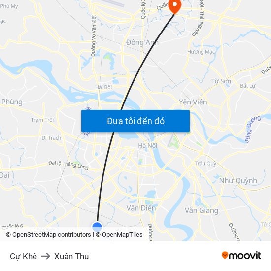 Cự Khê to Xuân Thu map