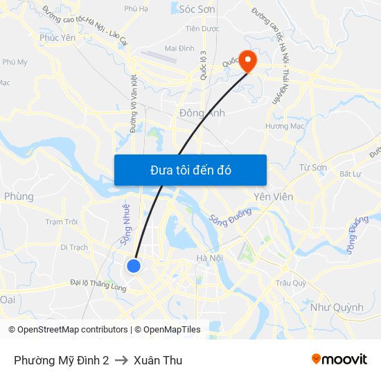 Phường Mỹ Đình 2 to Xuân Thu map