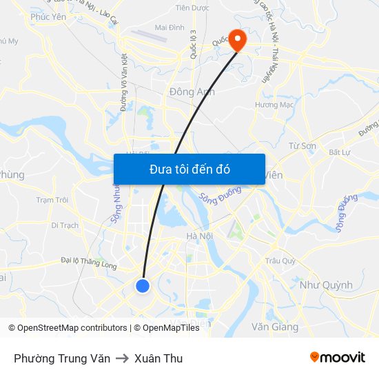 Phường Trung Văn to Xuân Thu map