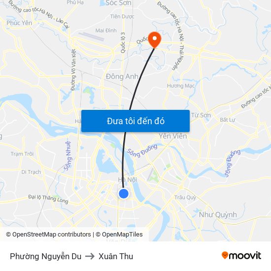 Phường Nguyễn Du to Xuân Thu map