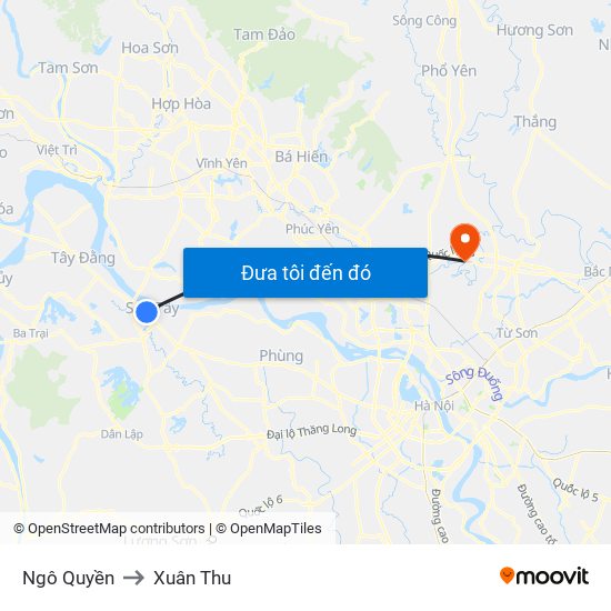 Ngô Quyền to Xuân Thu map