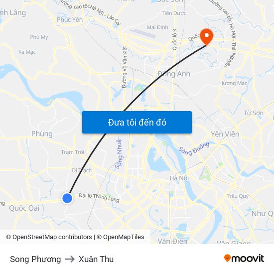 Song Phương to Xuân Thu map