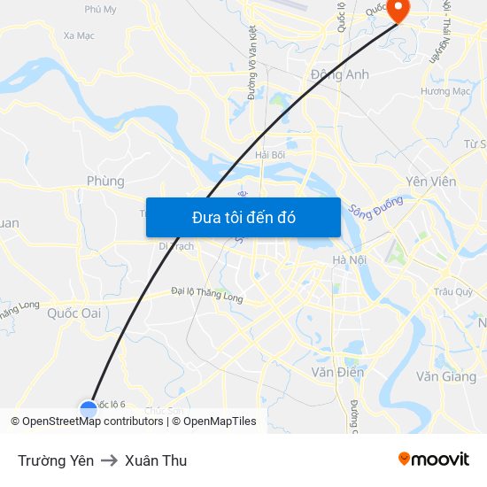 Trường Yên to Xuân Thu map