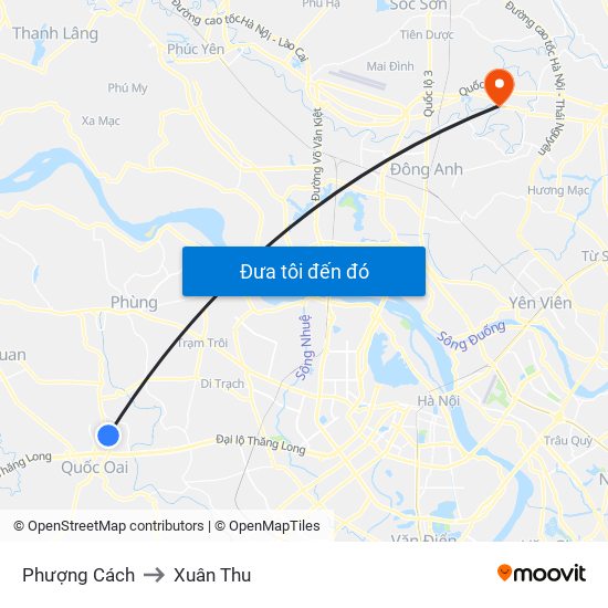 Phượng Cách to Xuân Thu map