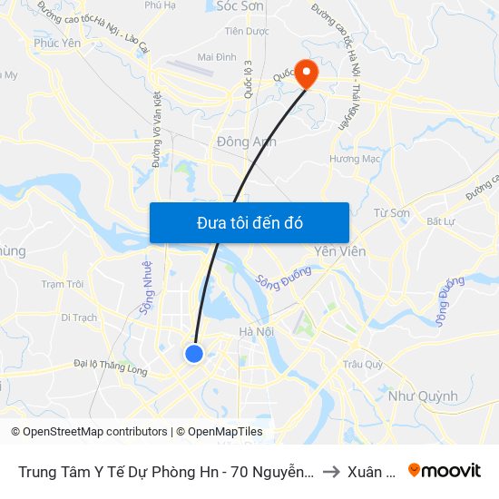 Trung Tâm Y Tế Dự Phòng Hn - 70 Nguyễn Chí Thanh to Xuân Thu map